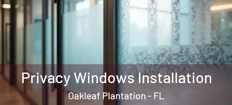 Privacy Windows Installation Oakleaf Plantation - FL