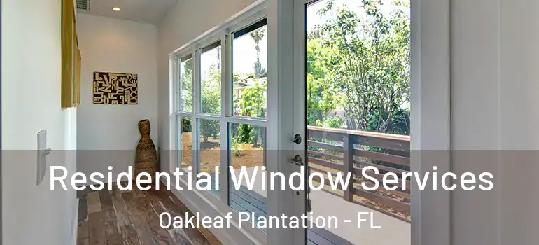 Residential Window Services Oakleaf Plantation - FL