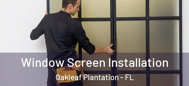 Window Screen Installation Oakleaf Plantation - FL